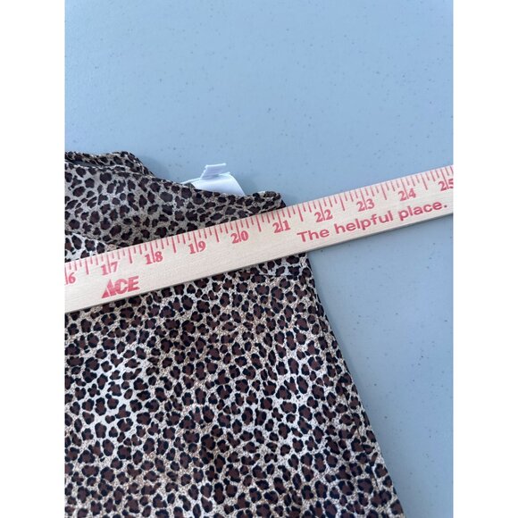 True Beauty By Emme Leopard Print Slip Nightgown Womens 1X Brown Lounge Intimate - Picture 6 of 8